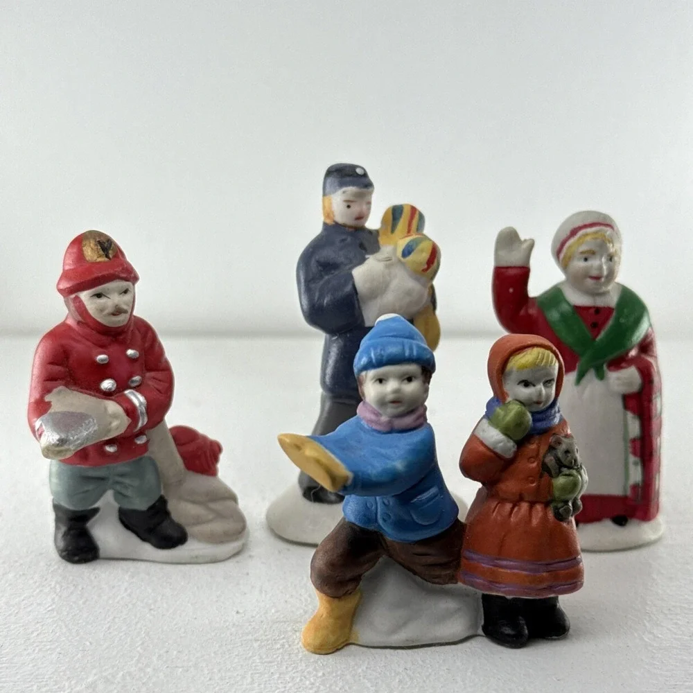Vtg Lemax‎ Christmas Village Accessories Set Of (4) Collectable